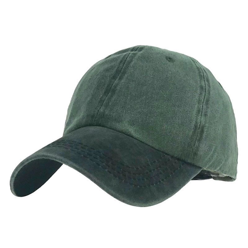 Summer And Autumn Outdoor Peaked Cap Female Couple Distressed Washed Baseball Cap Men's And Women's Pure Cotton Light Board Sun Hat