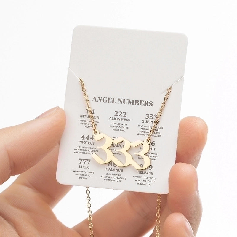 Fashion Number 201 Stainless Steel 18K Gold Plated Plating Stainless Steel Necklaces