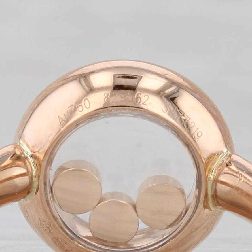 Chopard Happy Curves Diamond Ring 18k Rose Gold 829562-5009 Size 6.5 53