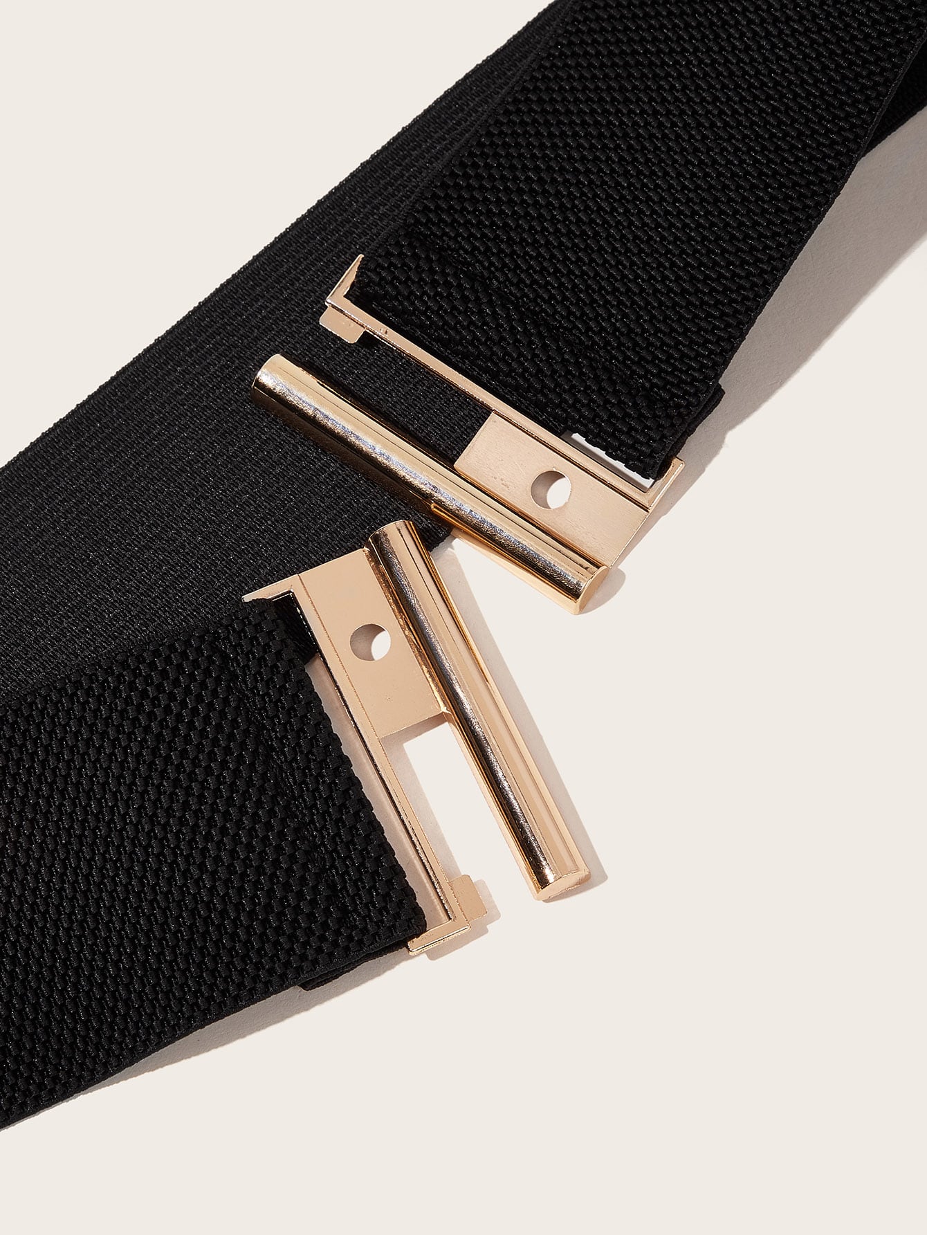 Metal Buckle Wide Belt