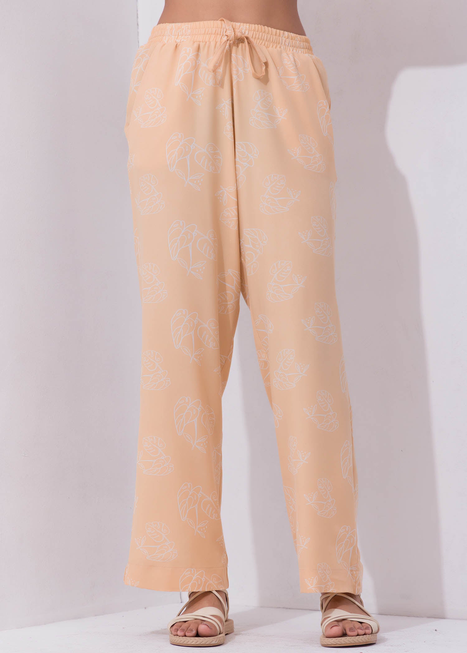 Printed Draw Cord Pant