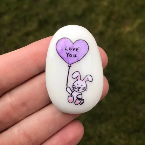 Easter Bunny Pocket Stone Gift