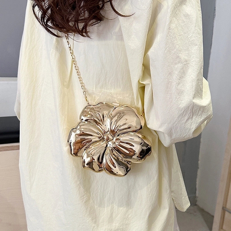 Women's Medium PVC Solid Color Streetwear Lock Clasp Crossbody Bag