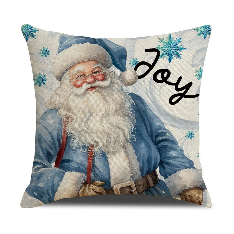 Christmas Vacation Santa Claus Linen Pillow Cases Couch & Sofa Decor