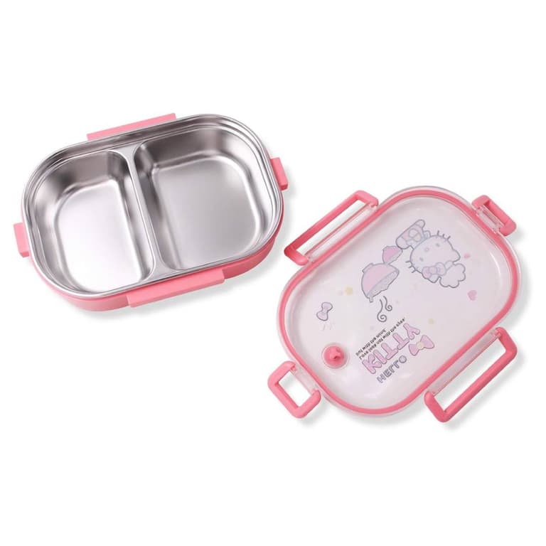 Anime Design Stainless Steel Insulated Lunch Box 鈥?2 Compartment Bento Box for Kids