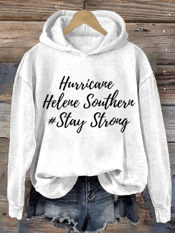 Women's Hurricane Helene Strong Print Casual Sweatshirt