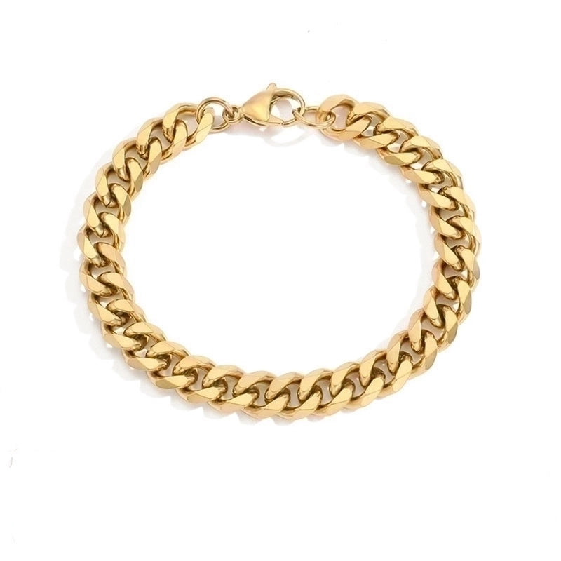 Fashion U Shape Stainless Steel 14K Gold Plated No Inlaid Bracelets In Bulk