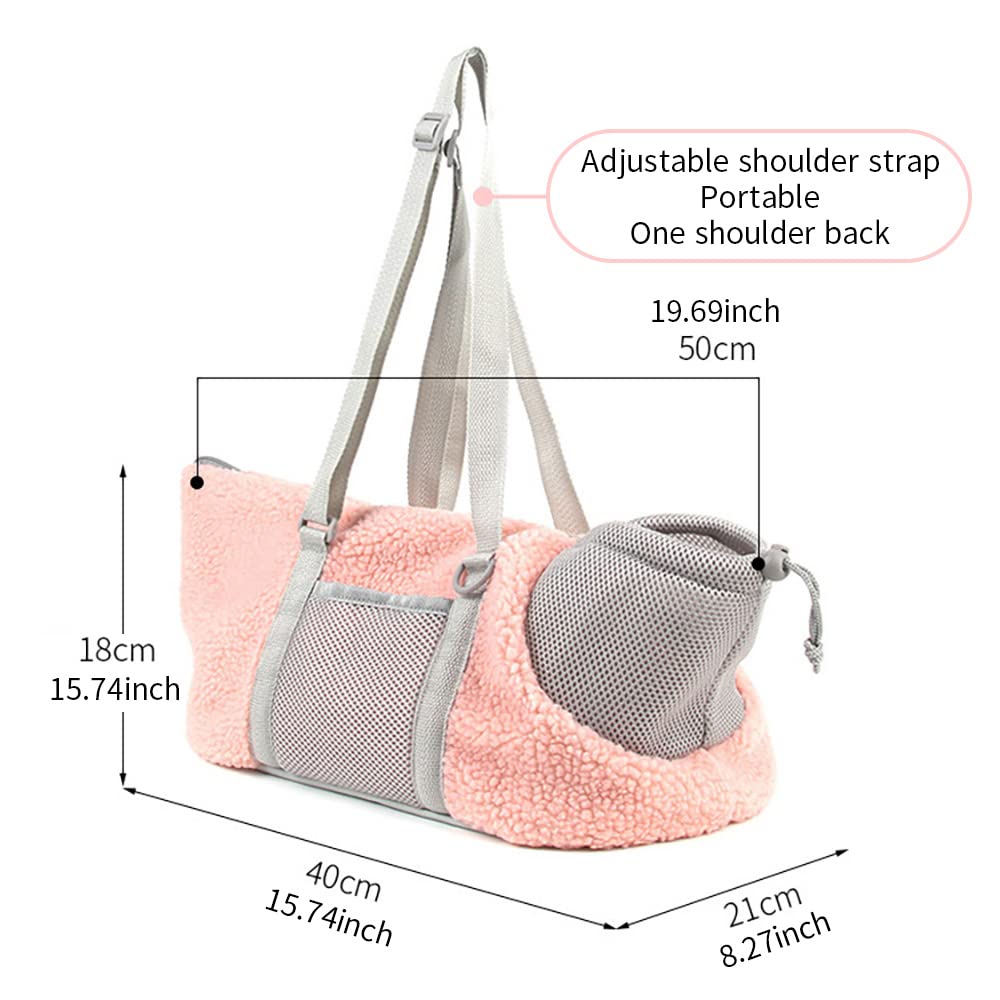 LIFEBEA Small Cat Carrier Pet bag: Comfy Shoulder Bag with Adjustable Strap for Small Dogs. Puppies. Kittens Up to 3kg /6.6 lbs - Pink