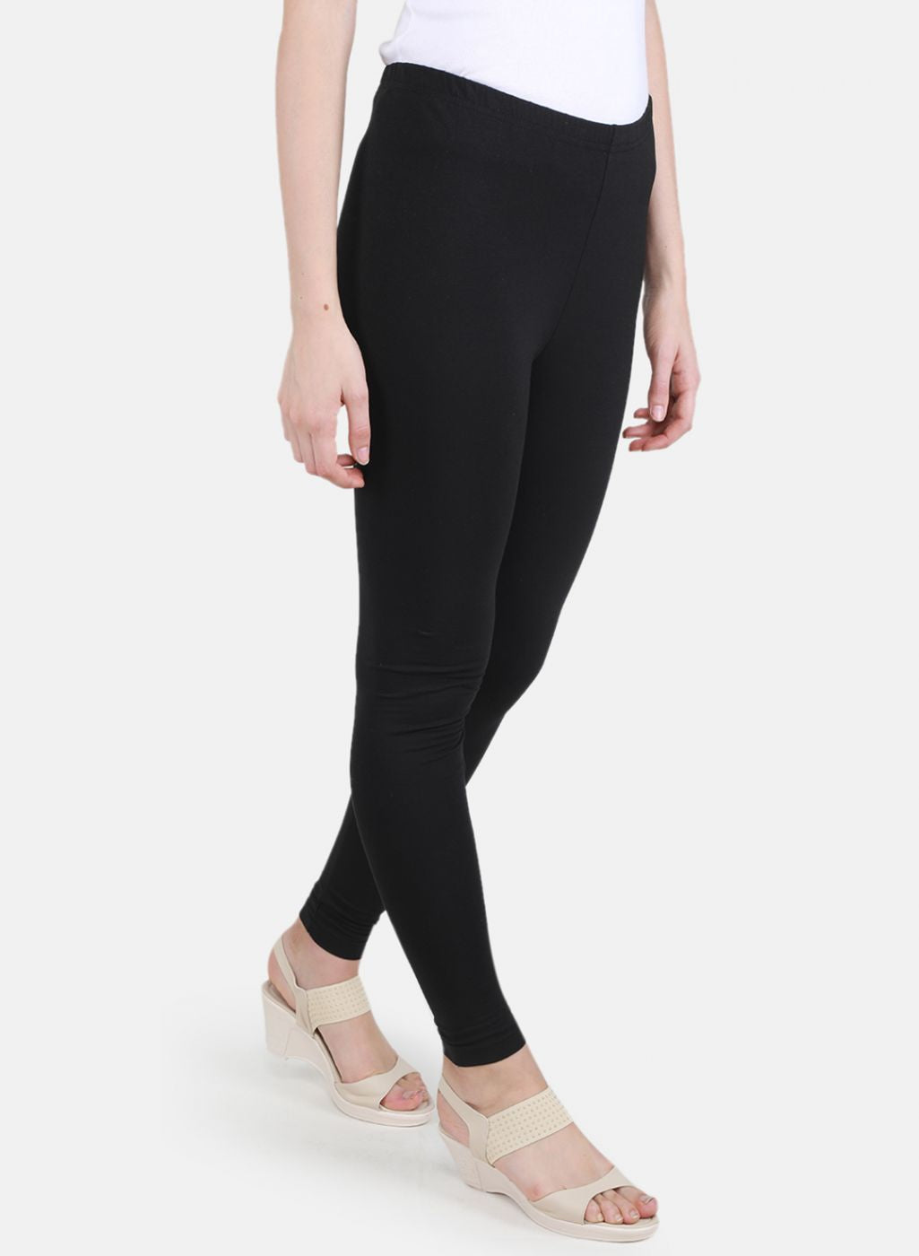 Women Black Solid Legging