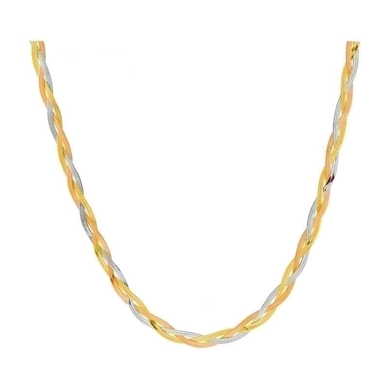Minimalist Color Block Titanium Steel Plating Necklace