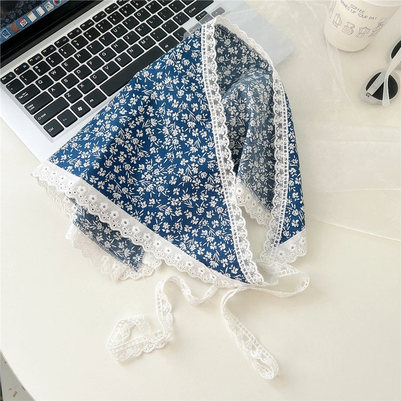 Women's Cute Sweet Lace Cotton And Linen Kerchief