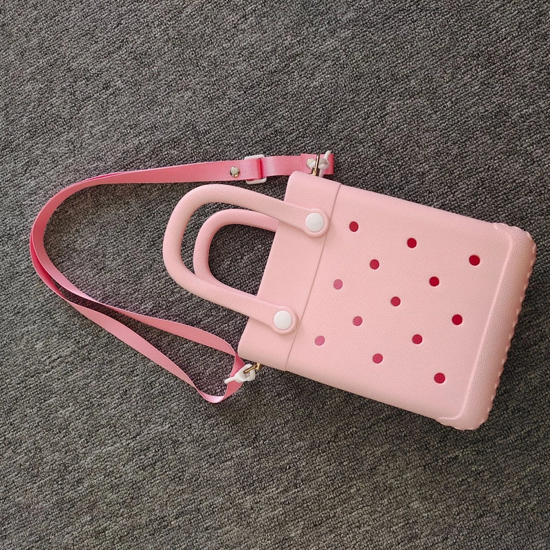 Women's Small EVA Solid Color Streetwear Hollow Square Open Handbag Crossbody Bag