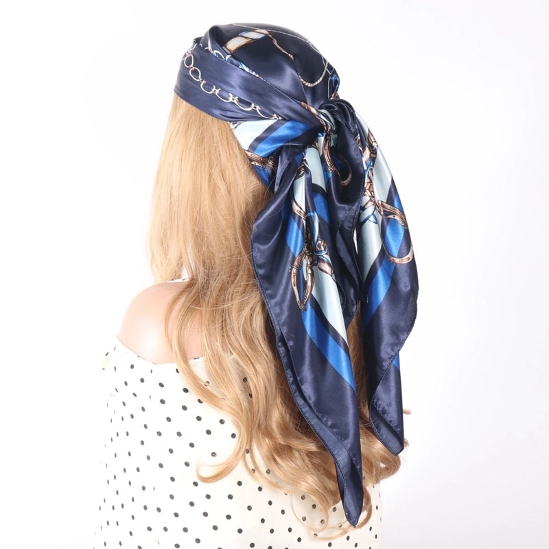 Women's Casual Vacation Streetwear Ditsy Floral Satin Printing And Dyeing Printing Dyeing Kerchief Bandanas