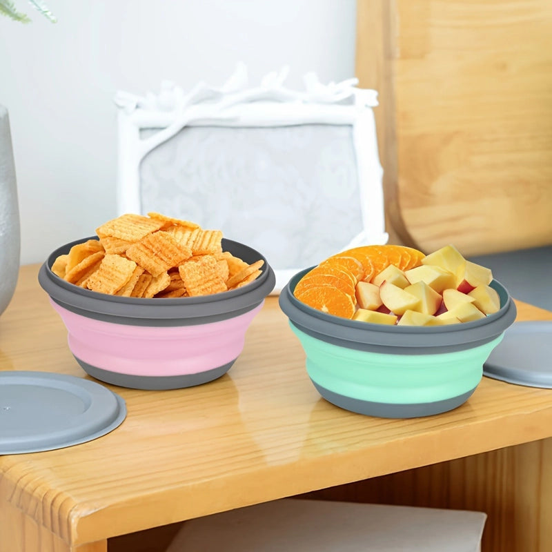 Casual Solid Color Plastic Bowl 3 Pieces Set
