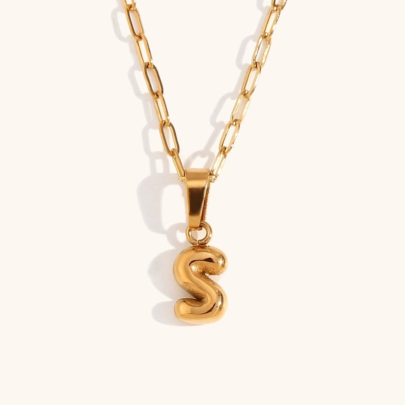 Minimalist Commute Letter Stainless Steel Titanium Steel Plating Gold Plated Pendant Necklace
