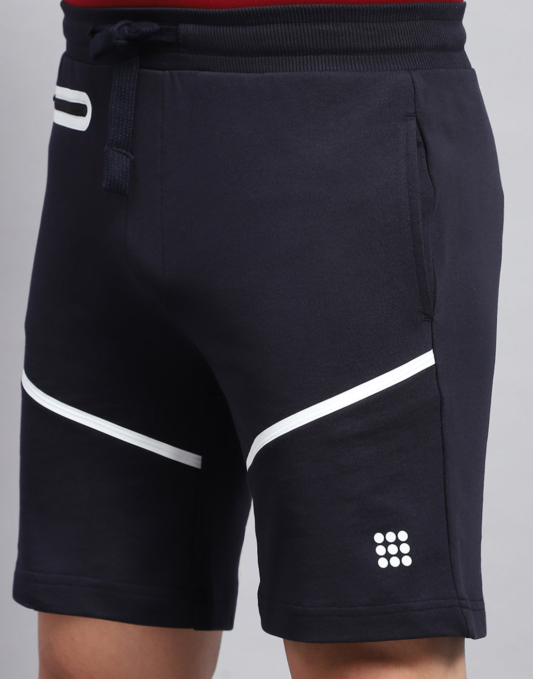 Men Navy Blue Solid Smart Fit Short