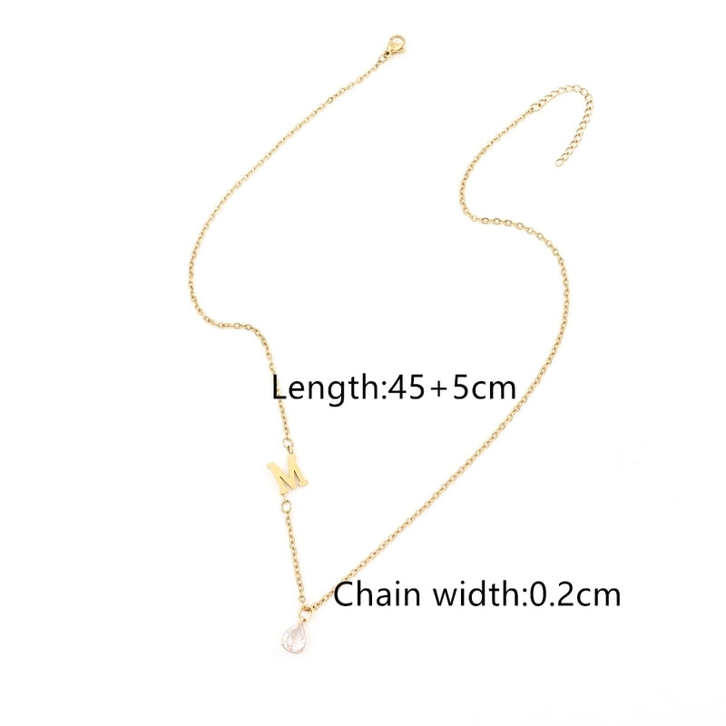 Casual Classic Style Letter 201 Stainless Steel 304 Stainless Steel Pendant Necklace