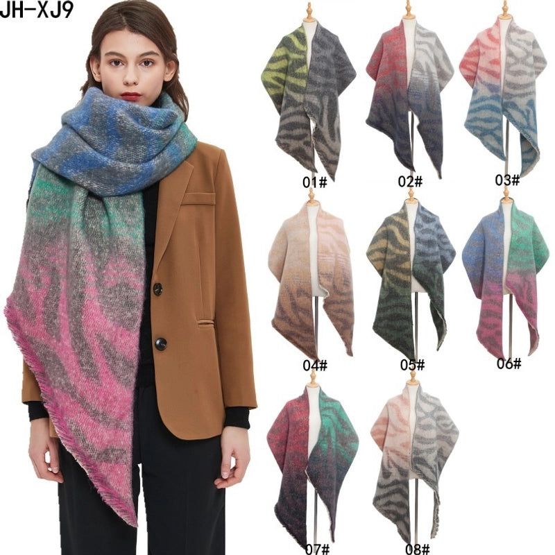 Women's Elegant Basic Color Block Polyester Scarf