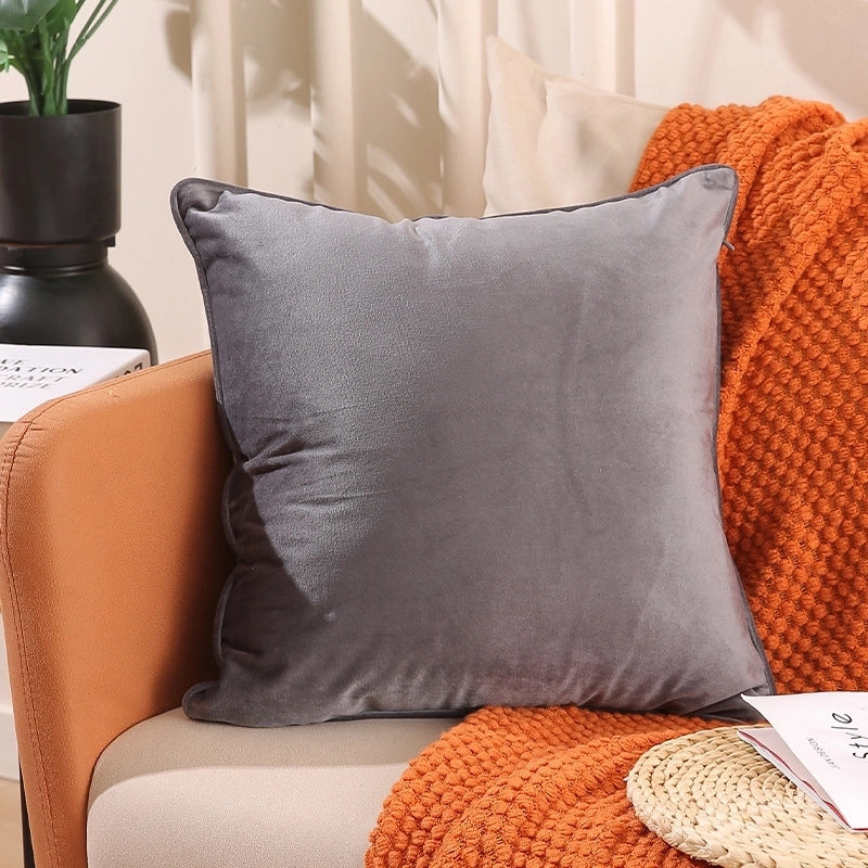 Solid Color Plush Pillow Cases