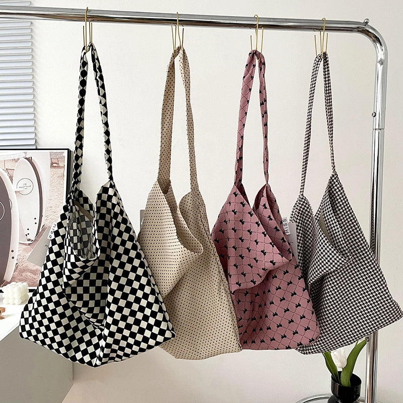 Niche Canvas Bag For Women 2024 New Summer Design Sense High Quality Artistic Floral Canvas Bag