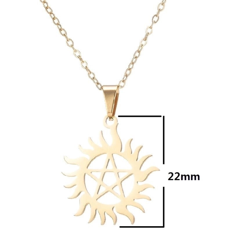 Fashion Geometric 201 Stainless Steel 18K Gold Plated Plating Stainless Steel Necklaces