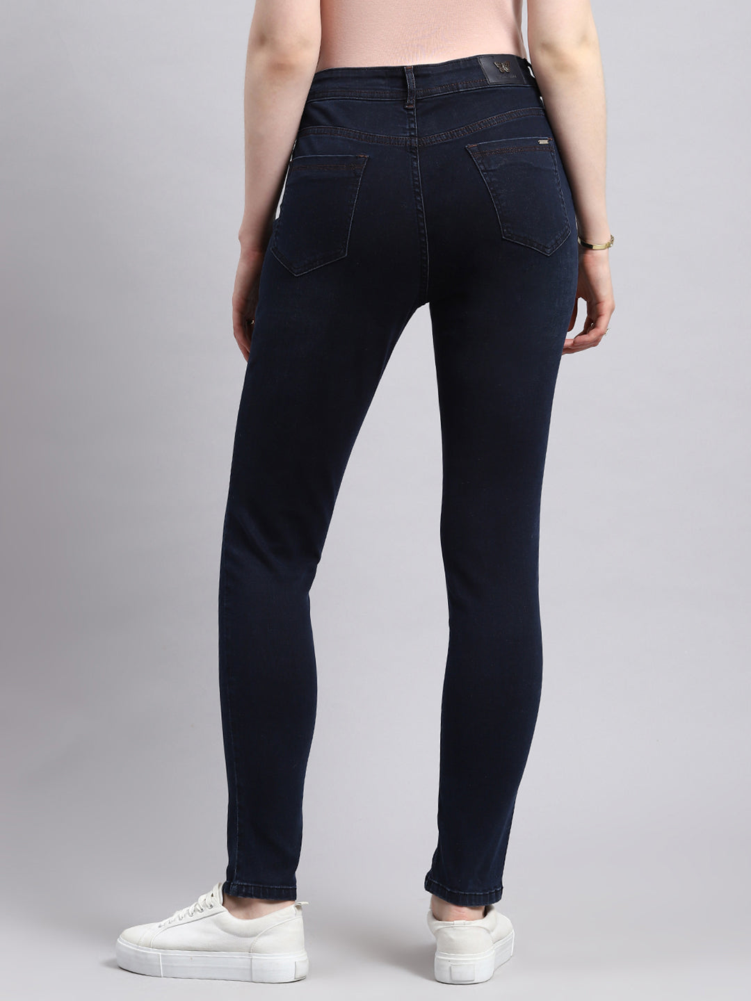 Women Navy Blue Slim Fit Denim