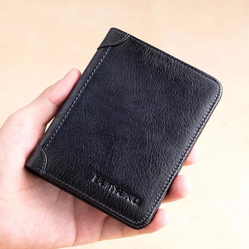 Multifunctional RFID Blocking Waterproof Durable Leather Wallet