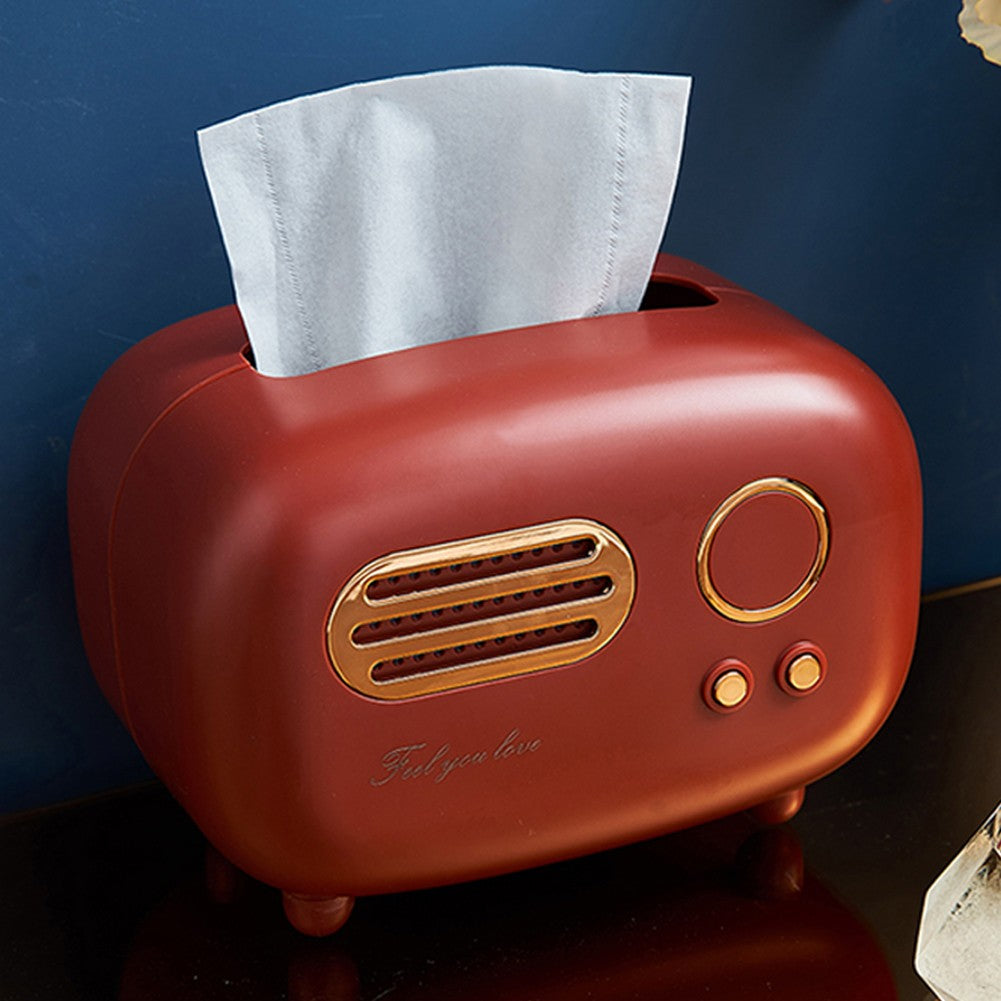 Retro Radio Model Tissue Box. Desktop Paper Holder Decoration Box