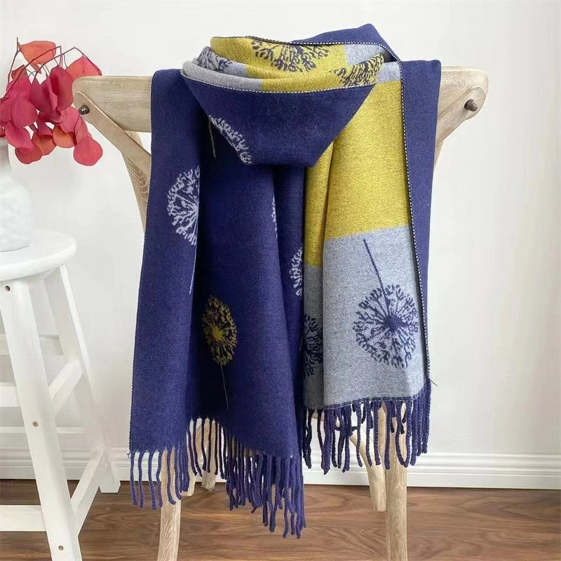 Women's Cute Sweet Printing Imitation Cashmere Polyester Scarf