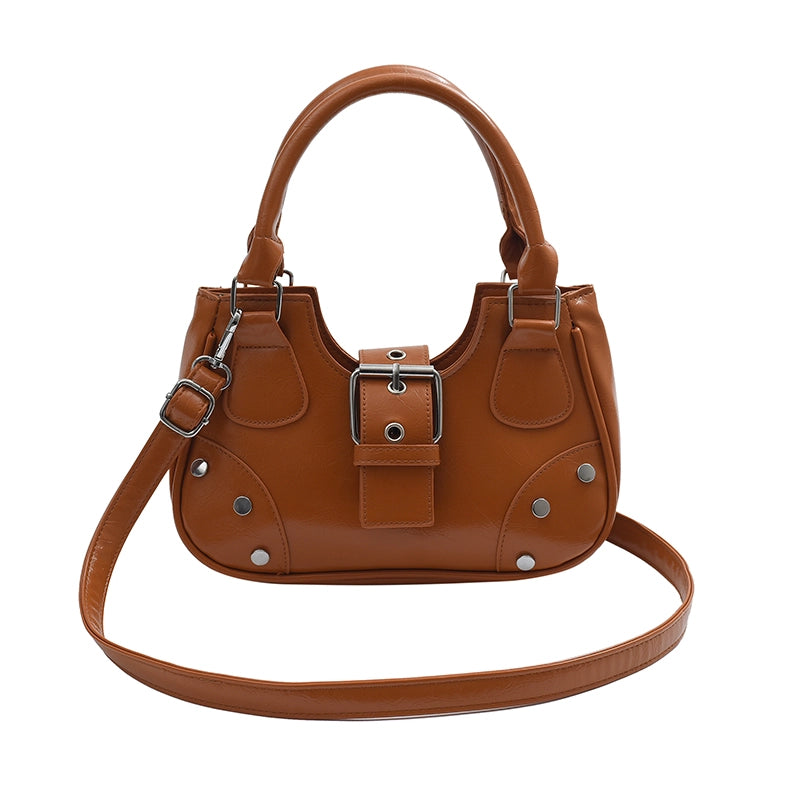 Women's Medium Pu Leather Solid Color Streetwear Pillow Shape Zipper Crossbody Bag