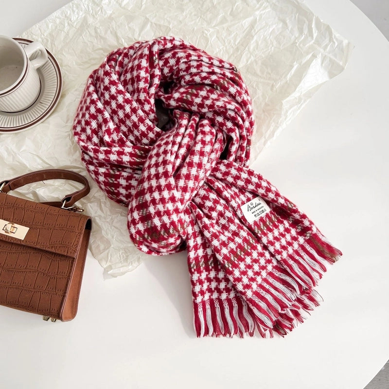 Women's Minimalist Classic Style Color Block Acrylic Polyester Scarf