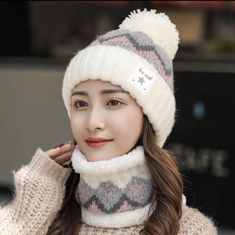 Women's Minimalist Color Block Eaveless Wool Cap
