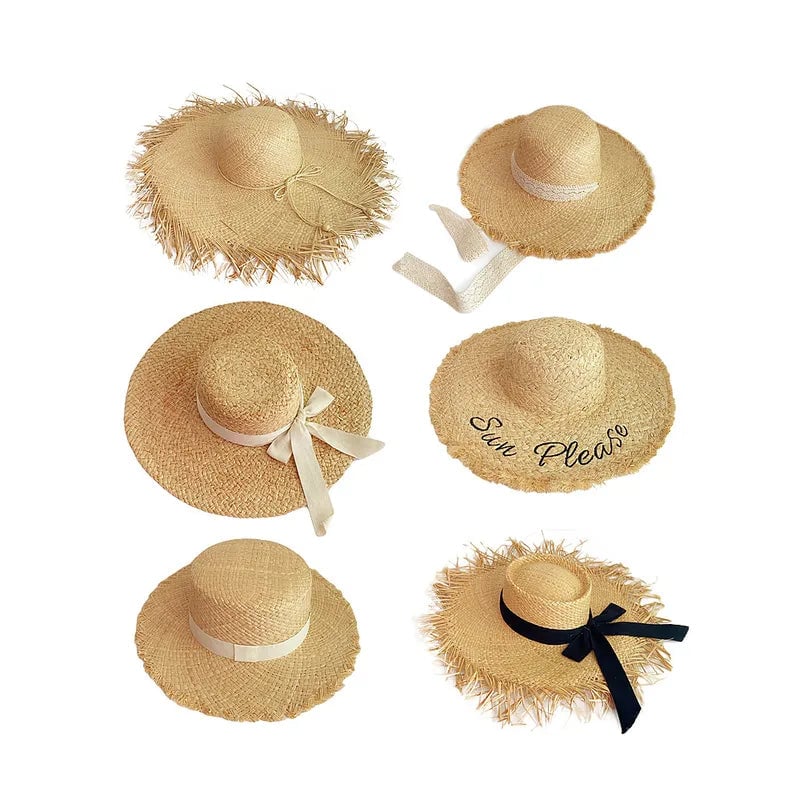 Women's Vintage Style Classic Style Solid Color Big Eaves Straw Hat