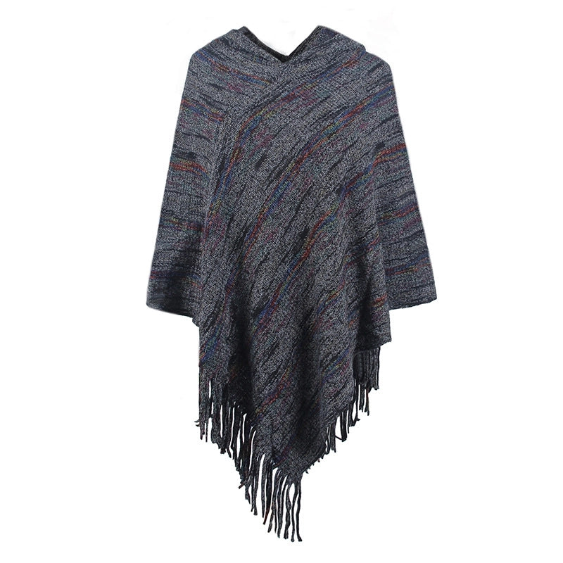 Women's Streetwear Stripe Polyester Tassel Shawl