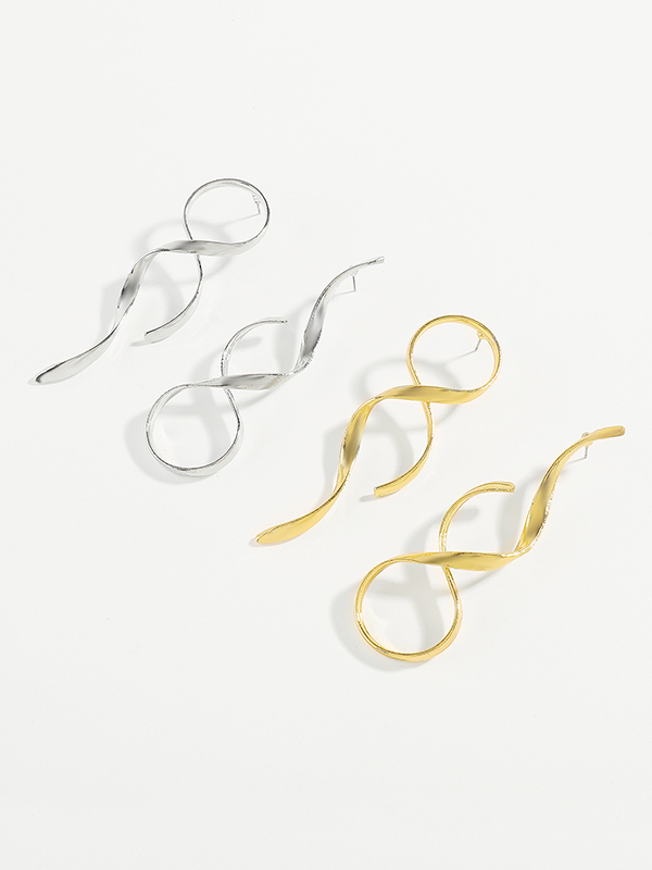 Geometric Solid Color Drop Earrings
