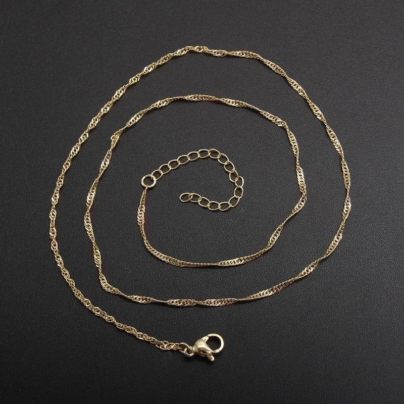 Minimalist Solid Color 304 Stainless Steel Gold Plated Necklace