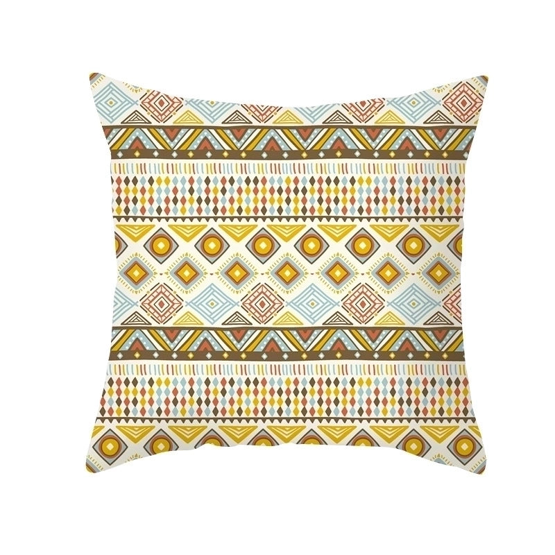 Ethnic Style Geometric Fibre Peach Skin Pillow Cases