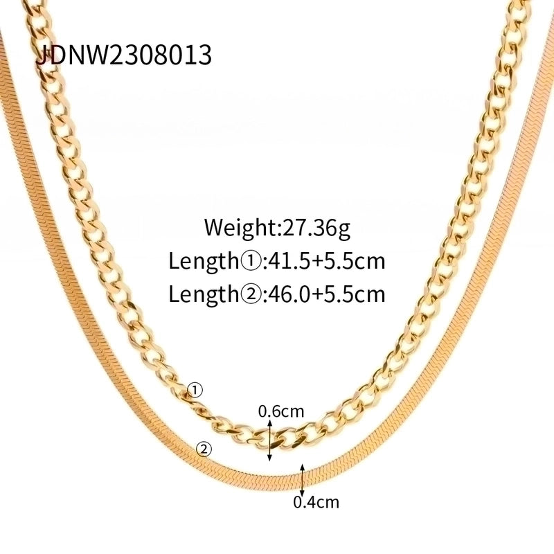IG Style Solid Color Stainless Steel Plating Necklace