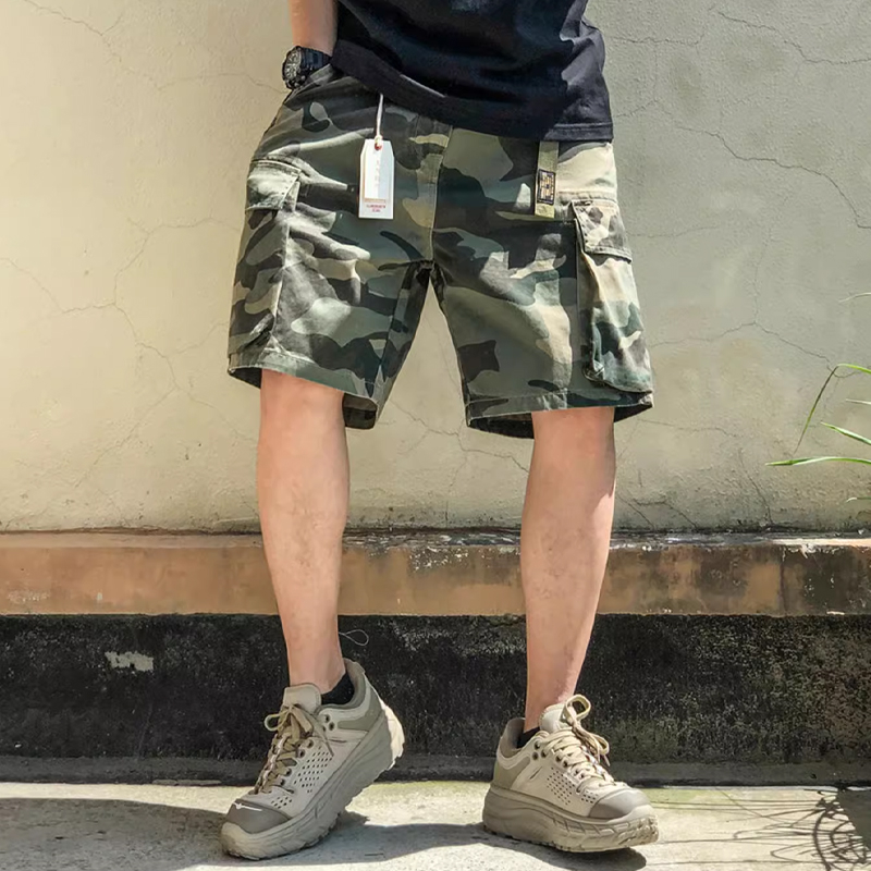 Vintage American Cargo Pocket Camouflage Wash Shorts