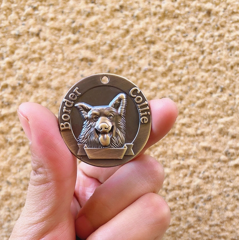 Elegant Retro Minimalist Metal Round Pet Accessories