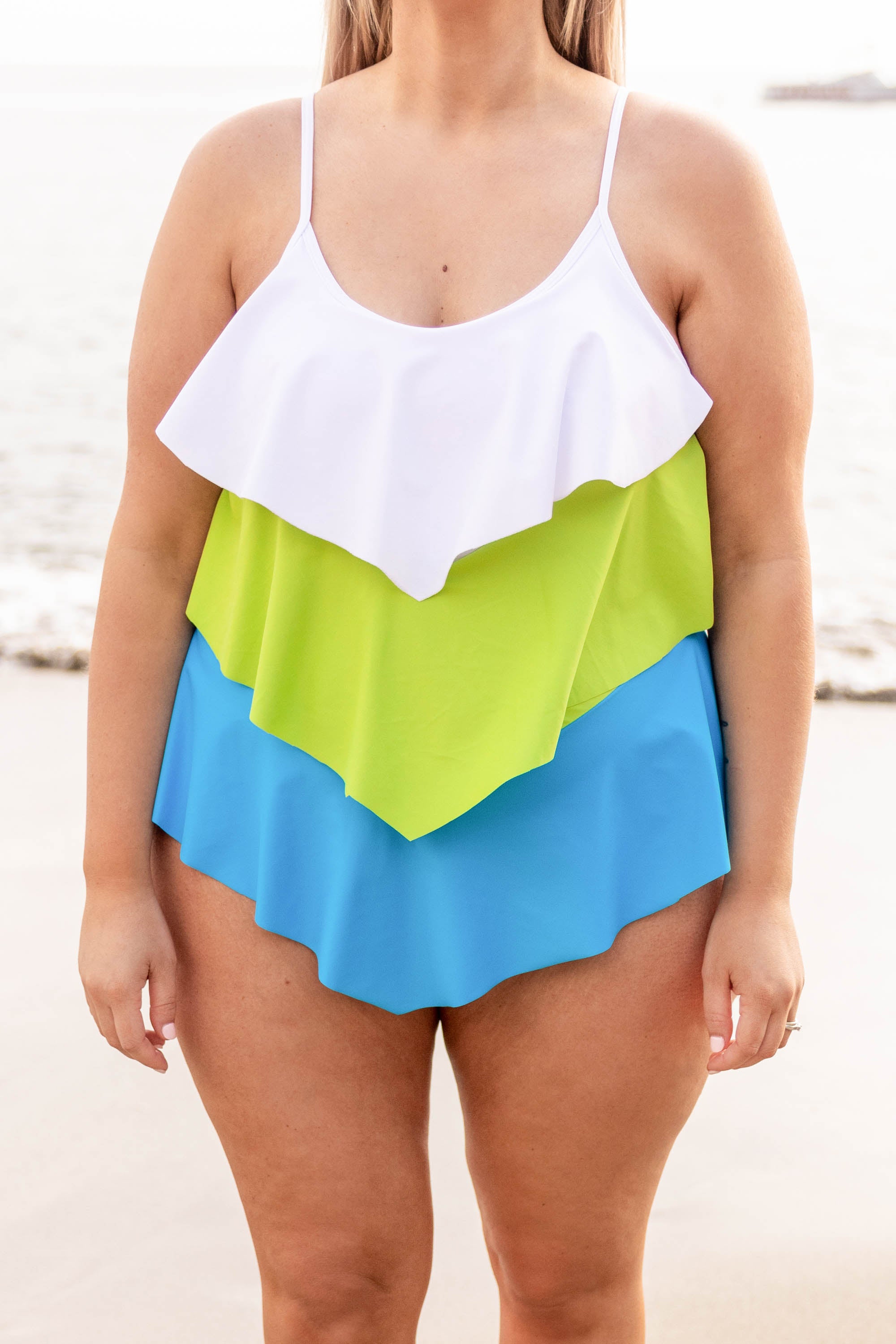 Summertime's Calling Swimsuit. Green Combo