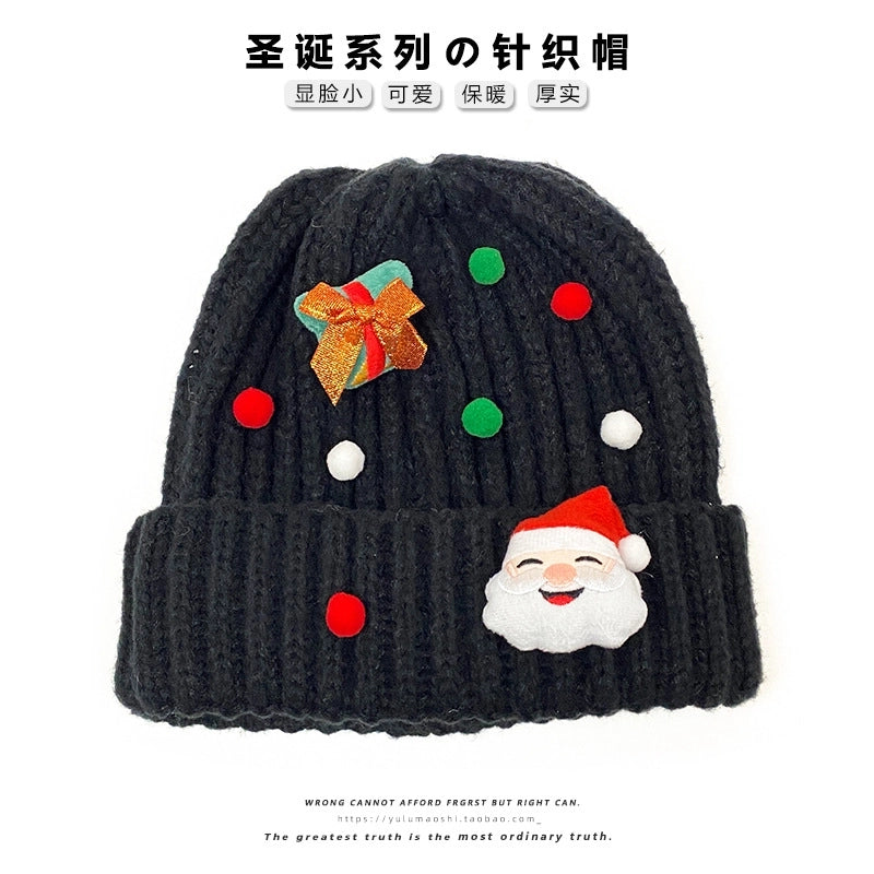 Women's Cute Santa Claus Eaveless Wool Cap