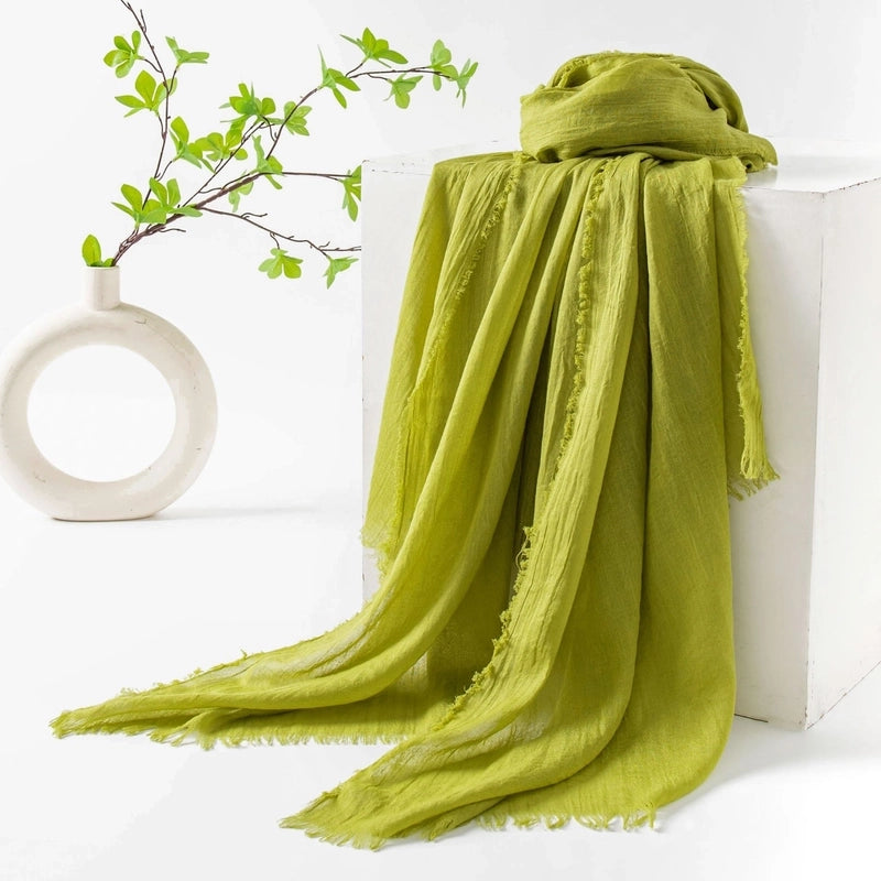 New Summer Solid Color Simple Scarf Commuter Sunscreen Shawl Scarf Women's High-grade Scarf Scarf Scarf