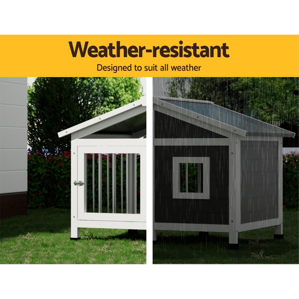 Large Wooden Dog Kennel House Indoor/Outdoor