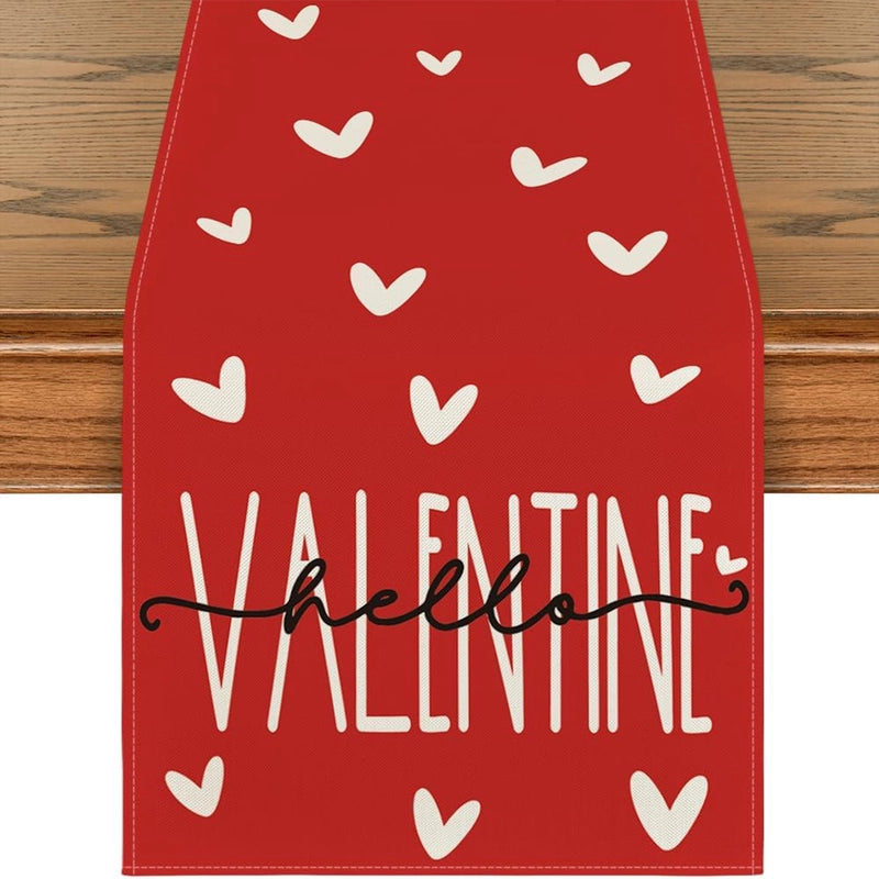 Valentine'S Day Minimalist Letter Heart Shape Linen