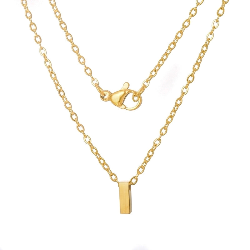 Titanium Steel Minimalist Plating Letter None Necklace