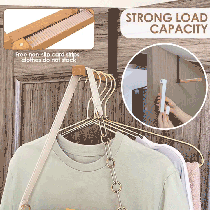 2023 NEW YEAR SALE - Foldable Wood Over The Door Hooks