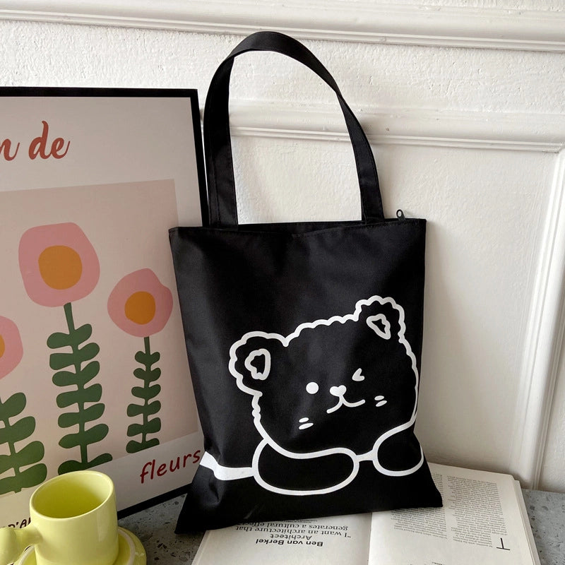 Women's Medium Nylon Animal Streetwear Square Zipper Shoulder Bag