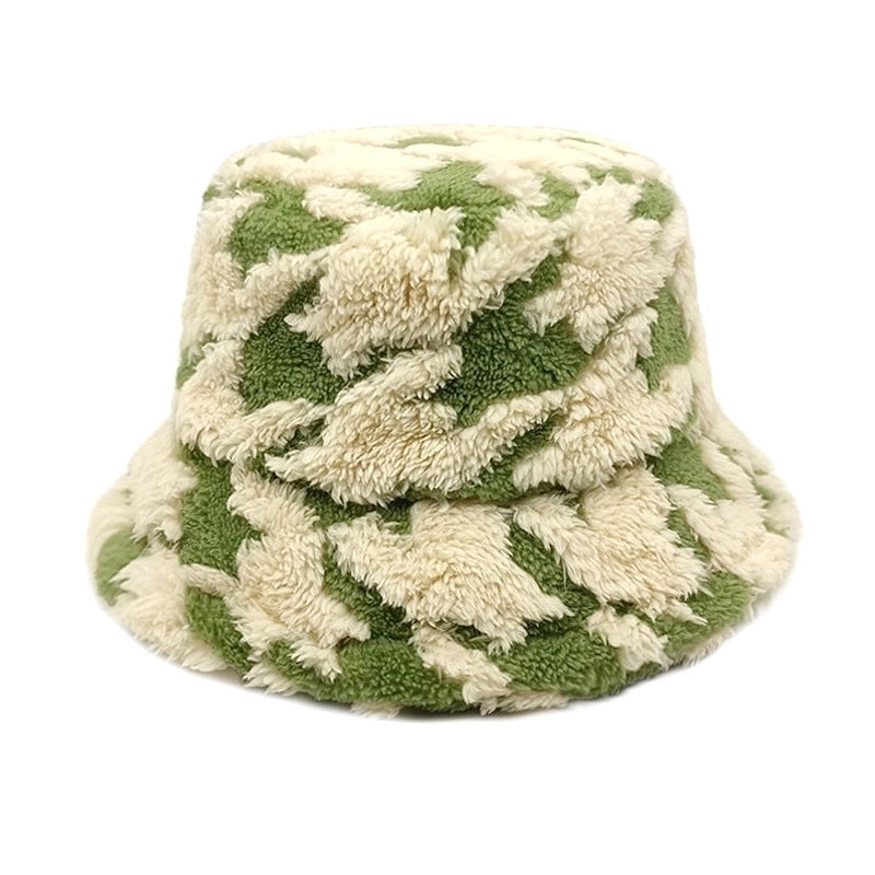 Women's Retro Color Block Flat Eaves Bucket Hat