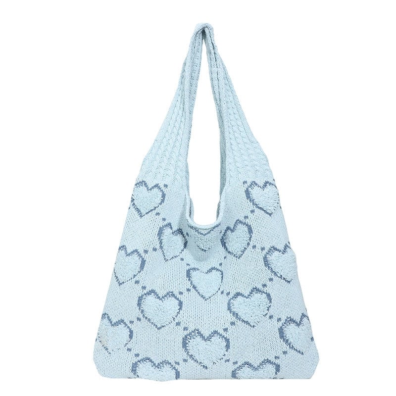 Women's Polyester Heart Shape Streetwear Square Open Shoulder Bag